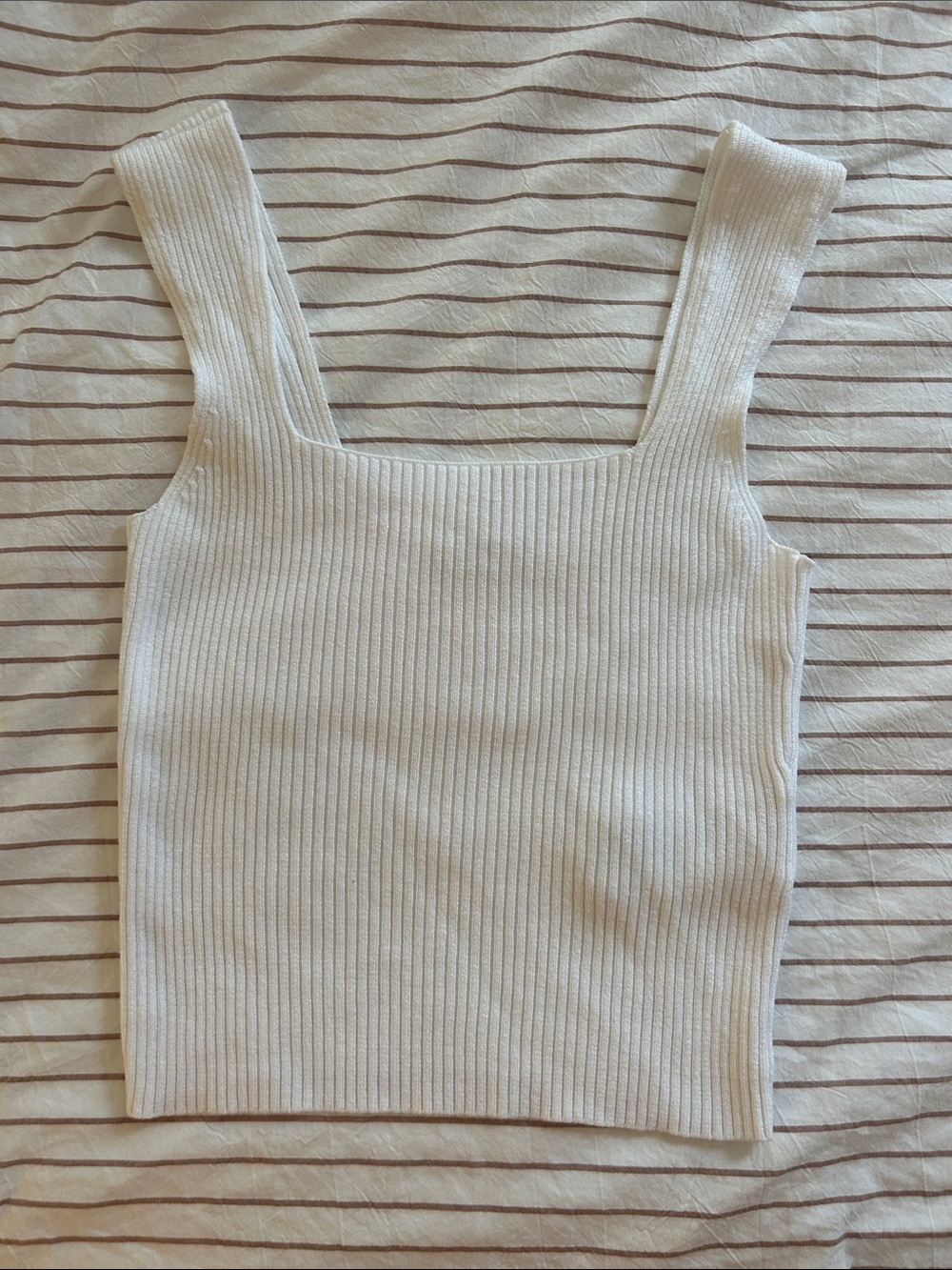 Abercrombie & Fitch Ribbed Square-Neck Ribbed Tank Top